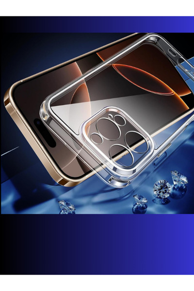 İphone 16 Pro Ince Şefaf Kamera Çerçeve Koruyucu Telefon Kılıfı