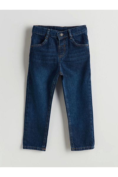 LC Waikiki Pantaloni de jeans LCW Kids Indigo pentru bebelusi cu talie elastica