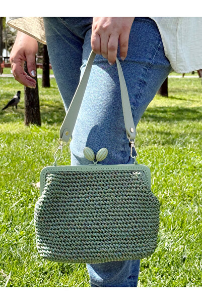 Bunibag Polyester makrome Metal Burslu Şık Çanta