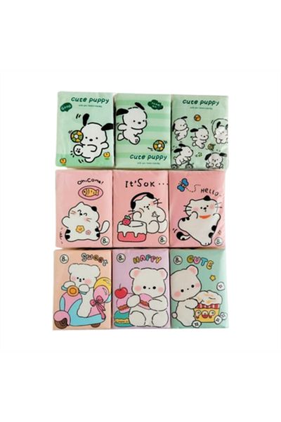 Helvacıoğlu Patterned Pocket Handkerchief 9 Pack
