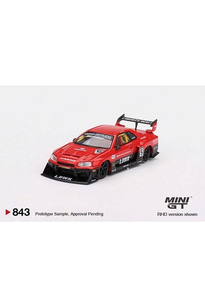 mini gt 1/64 Nissan Lb-Er34 Super Silhouette Skyline Red/Black