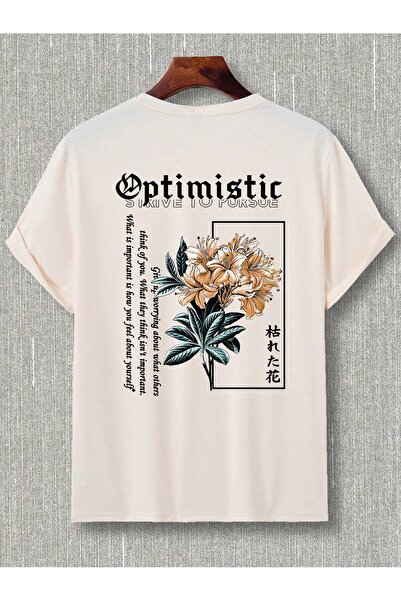 cc collection Optimistic Sırt Baskılı Oversize Unisex T-shirt - Rahat ve Şık ...