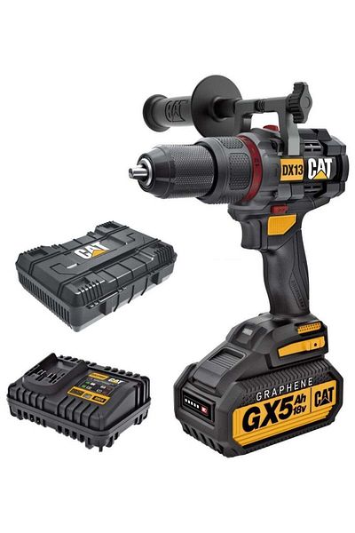 Caterpillar مثقاب مطرقة لاسلكي Cat Dx13 18V 1 لجميع الأغراض مع محرك بدون فرشاة ومضرب جرافين