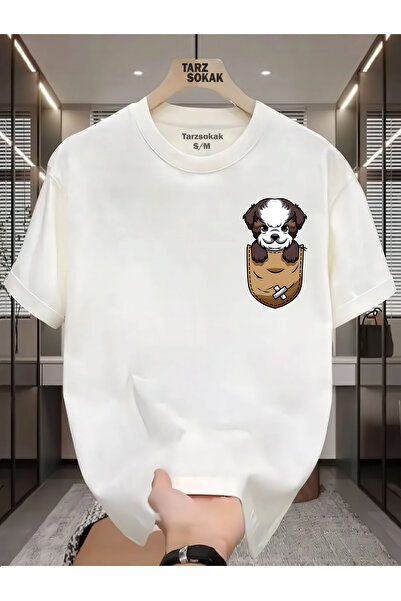 Tarzsokak Tricou UNISEX Cod 3 Dog Minimalis Print