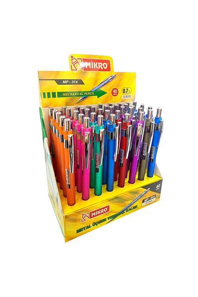 Mikro Mp-314 Metal Versatil Pen 0.7mm 40 Pieces