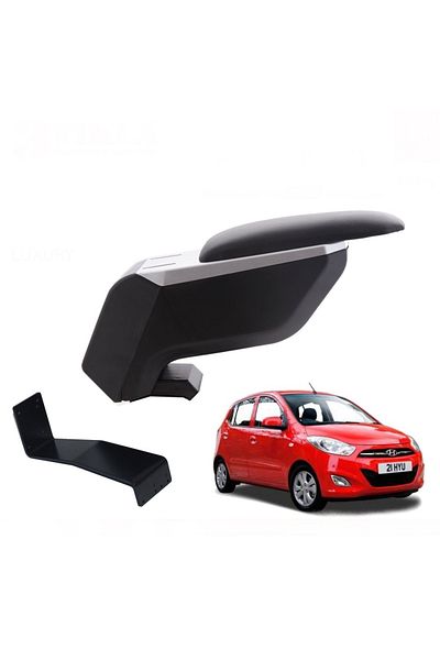 Atakent Hobi Hyundai I10 2008-2013 Grey-black Armrest with No-Punching Steel Legs