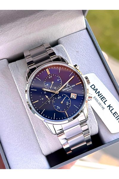 Daniel Klein Special Boxed Steel Band Inner Functions Active 30 Mt Water Resistant Men's Wristwatch