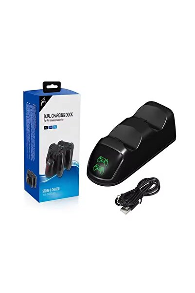 ErginGroup Çiftli Led Göstergeli Ps 4 Şarj İstasyonu PS4 Oyun Kolu Tutucu Stand