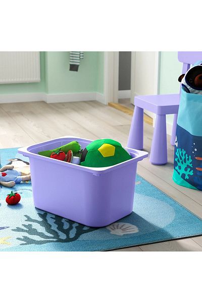 IKEA Quality 3 Pieces Plastic Toy Storage Box 42X30X23 cm Ikea Set of 3 Organizing Box Lilac Box