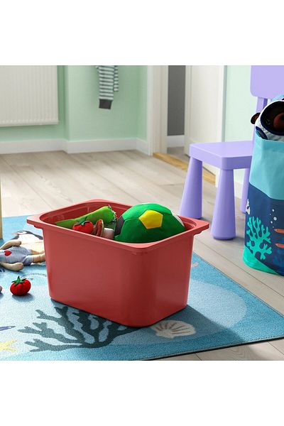 IKEA Quality 3 Pieces Plastic Toy Storage Box 42X30X23 cm Ikea Set of 3 Organizing Box Claret Red Box