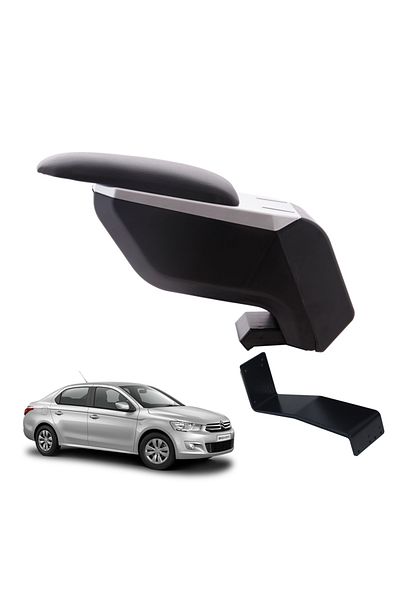 3 Tıkla Citroen C-Elysee 2015 Non-Punching Steel Foot Grey-Black Armrest