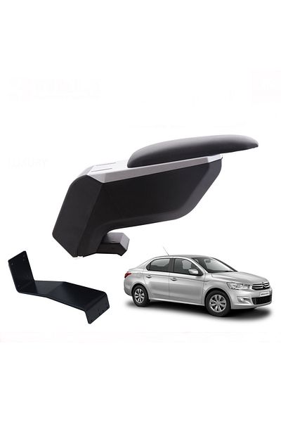 Atakent Hobi Citroen C-elysee Gray-black Armrest with Non-Piercing Steel Legs