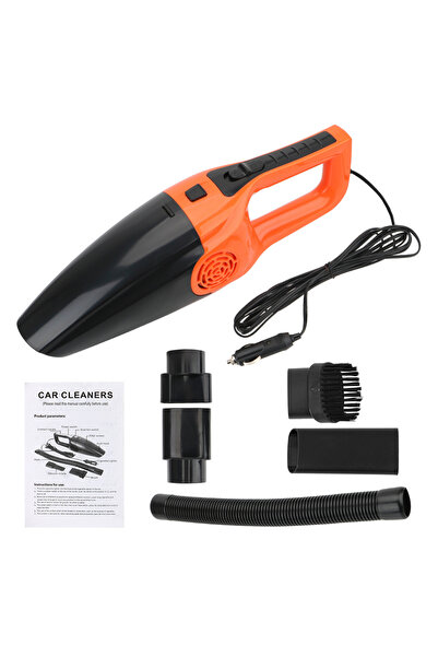 Choice1 مكنسة كهربائية محمولة للسيارة باللون البرتقالي للاستخدام المزدوج الرط...