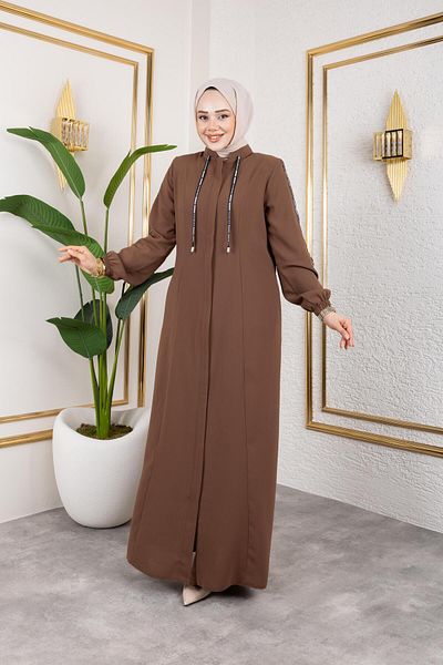Butik Модна райета с детайлна спортна абая