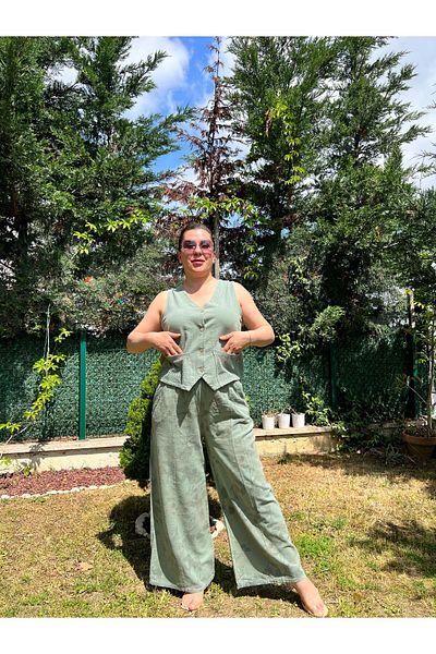 MJORA Cotton Linen Vest & Pants Women's Set