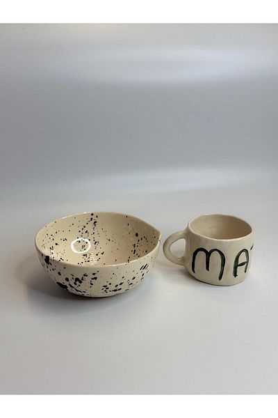 Most Home Matcha Memory Mug + Bowl Ceramic Set