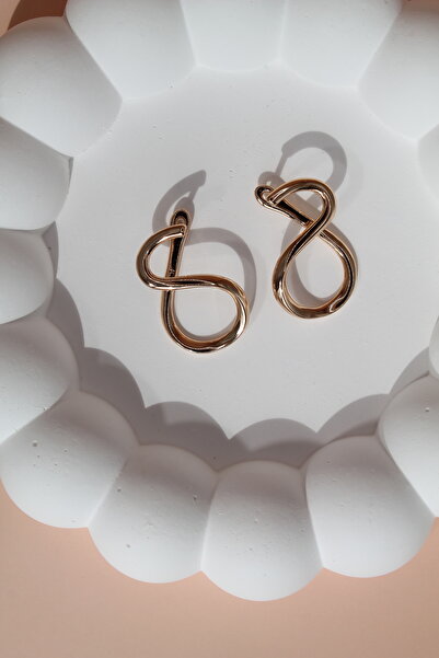 Luvix Design Altın Renk Sonsuz Formlu Xuping Küpe