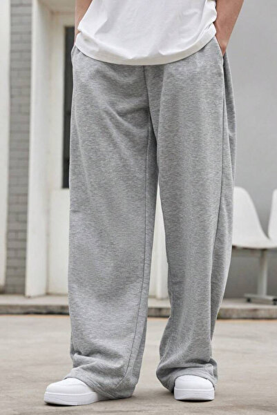 BSBSPOR Baggy Loose Fit Men's / Women's Sweatpants Adjustable Long Legs Grey / Black / Smoked