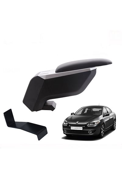 Atakent Hobi Renault Fluence 2008-2017 Black-gray Armrest with Steel Legs Without Piercing