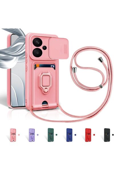 Rivor Xiaomi Redmi Note 13 Pro+ Plus Kılıf Kamera Koruma Sürgülü Kartvizit Ka...