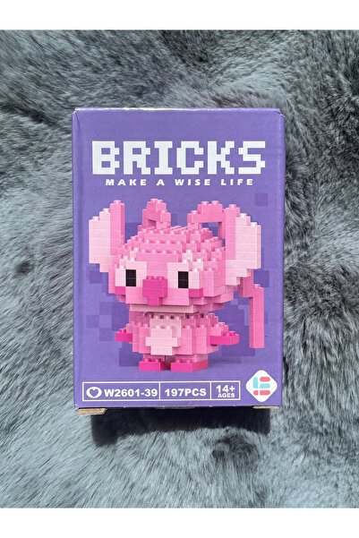 ZephiaStore Stitch Angel Pembe Bricks Yapı Oyuncaklar