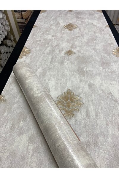 KOÇ YAPI DEKOR Tutkal Hediye 5.30m2 Kabartmalı Damask Ithal Duvar Kağıdı Sili...