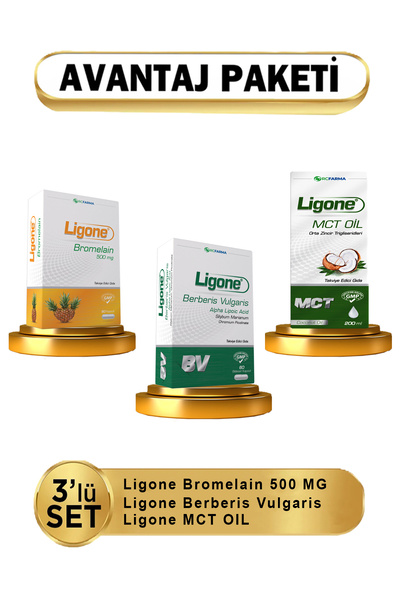 Rcfarma Ligone Bromelian Ligone Berberis Ligone Mct Oil 3 Lü ( Avantajlı Paket )