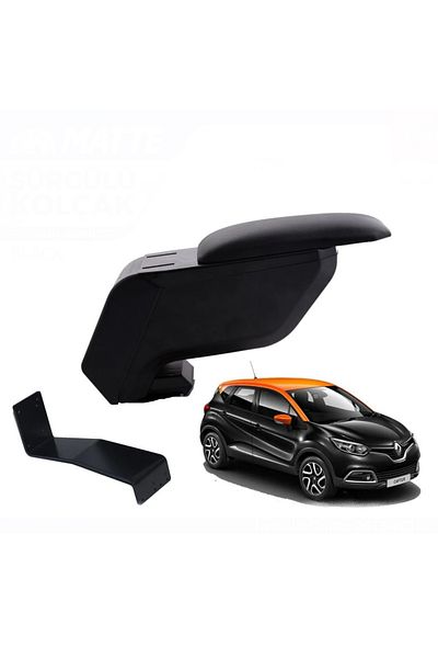 Atakent Hobi Renault Captur 2013-2019 Black Armrest with No-Punching Steel Legs