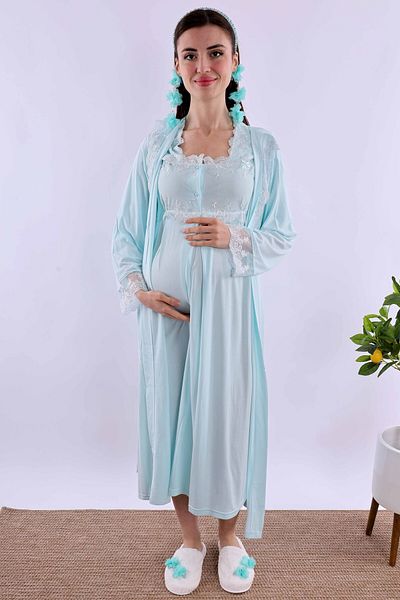 ByLohusa Effortt Turquoise Hijab Pregnant Maternity Set Byl2T24052