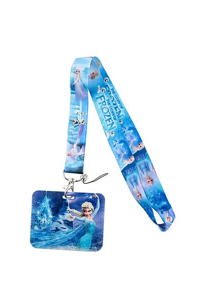 Disney 24 Stitch Mickey Lanyard For Keys Chain Horizontal style ID Credit Card Cover Pass Mobile Phone Char
