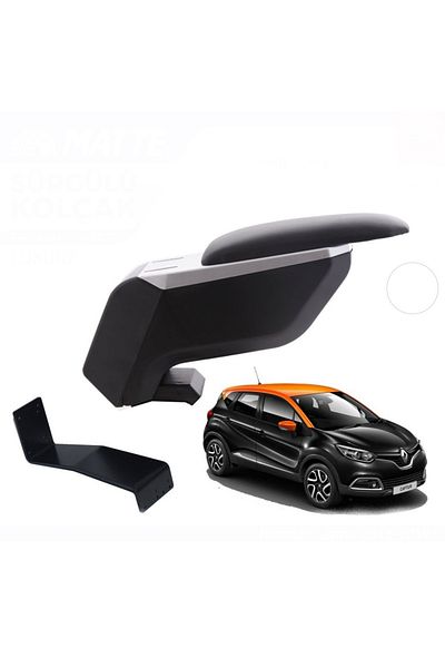Atakent Hobi Renault Captur 2013-2019 Black-gray Armrest with No-Punching Steel Legs