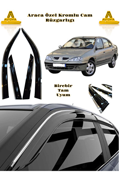 Autovia Renault Megane 1 1996-2004 Arası Kromlu Cam Rüzgarlığı 4'lü