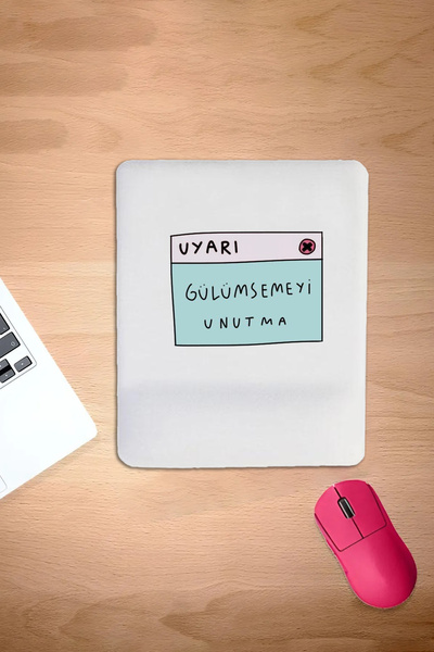 KARMAT Rectangle, Don'T Forget to Smile, with Wrist Support, Comfort Mousepad...