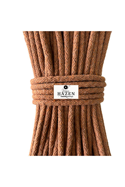 Hazen Home Snur din bumbac 6-7 mm 45-50 metri 1 kg Snur Coș Supla Geantă – Maro