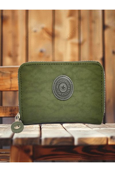 FuryaTedarik Women's Crinkle Fabric Zippered Stylish Sports Wallet