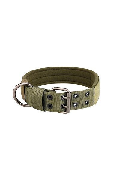 Choice L Green 1pc Medium To Large Nylon Tactical Pet Dog Collar - Adjustable And Durable, Suitable For Med