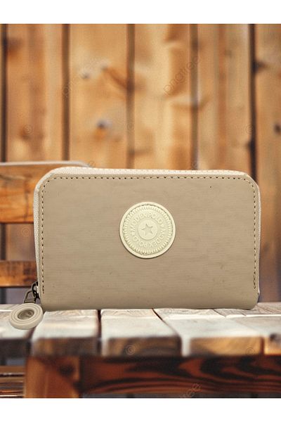 FuryaTedarik Women's Crinkle Fabric Zippered Stylish Sports Wallet