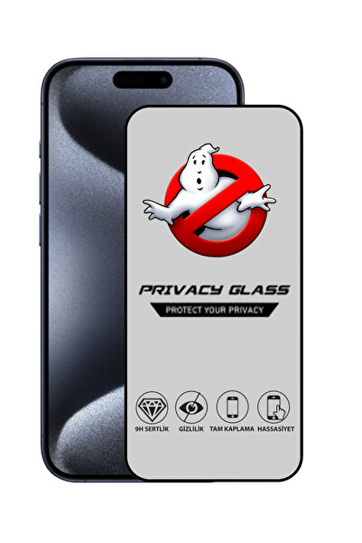 corcishop زجاج واقي شاشة مقوى لهاتف Apple iPhone 15 Pro بتغطية كاملة للخصوصية