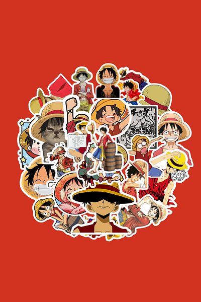 dadi ramba Monkey D. Luffy Sticker Pack - Bullet Journal - Agenda - Planner - Notebook - Laptop Sticker Decal