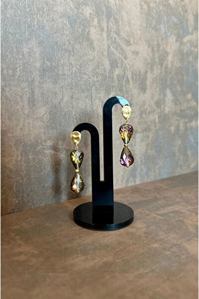 ZİDE AKSESUAR Crystal 4 - Gerçek kristal küpe