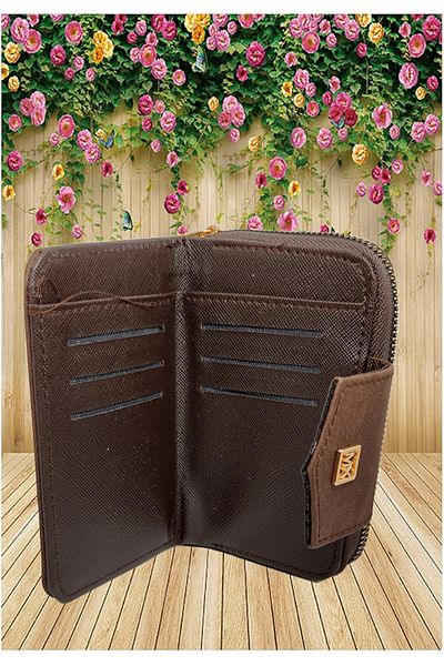 FuryaTedarik Stylish Zippered Women's Wallet with Coin and Paper Money Compartment