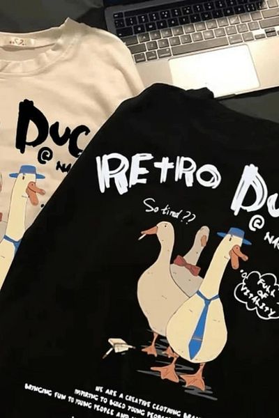 Gofeel Μπλουζάκι με λεπτομέρεια ρετρό Duck Print