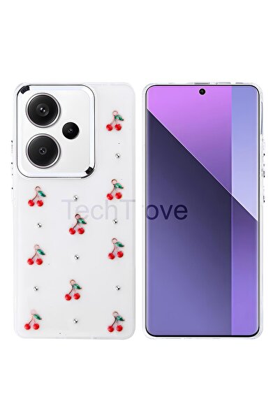 TechTrove Redmi Note 13 Pro Plus 5G Kılıf Kabartmalı Desenli Simli Şeffaf A+ ...