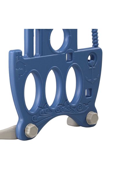 KIKIBEBE Slide for 1-6 years old baby, 3 in 1 Multi funtion baby slide and swing for family - Blue