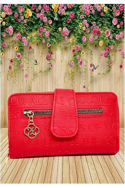 FuryaTedarik Stylish Wallet with Embossed Snap Fastener Front Pocket, Coin and Paper Money Compartment, Card Holder
