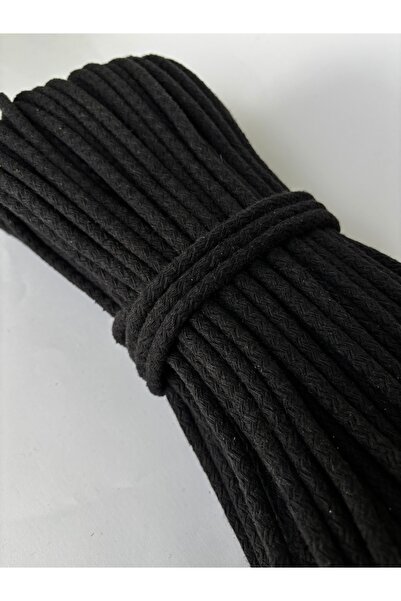 Hazen Home Κορδόνι Βαμβακερό 6-7 mm 45-50 μέτρα 1 Kg Κορδόνι Καλάθι Σουπλά Τσάντα – Μαύρο