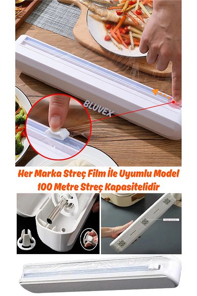 bluvex Stretch Film Cutter Apparatus, Compatible with All Brands of Stretch Films, Maximum 100 Meters, Practical Cutting