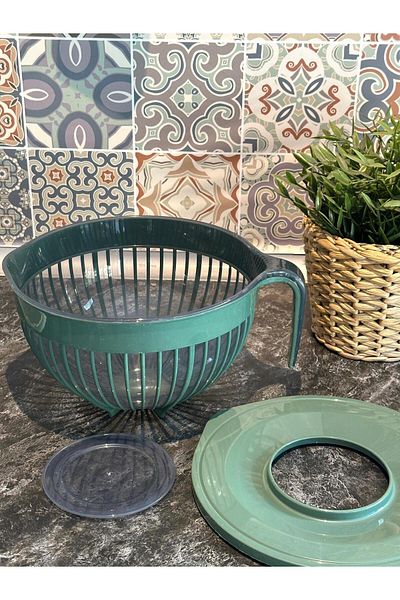Birdoludukkan وعاء خلط بغطاء أخضر 3 لتر