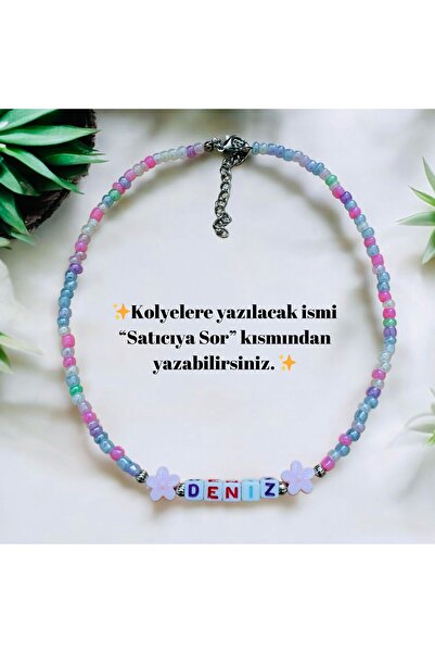 LeylanTakı Leylan Takı Çocuk Pembe Çiçekli İsimli Kolye