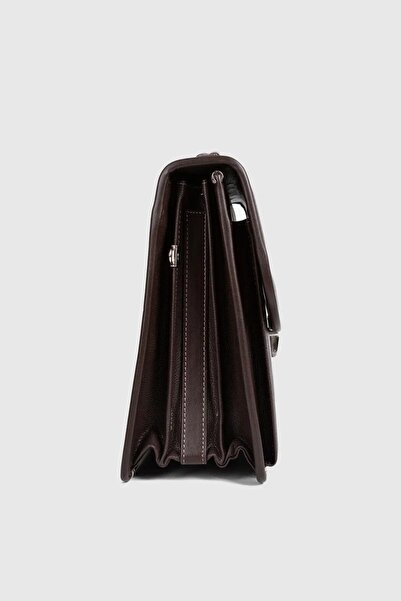 MORCA Καφέ Classic Κλειδωμένος Χαρτοφύλακας και Τσάντα Laptop